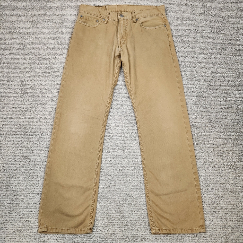Levi's 514 Pants Casual Cotton Chino Khaki Beige Tan Brown